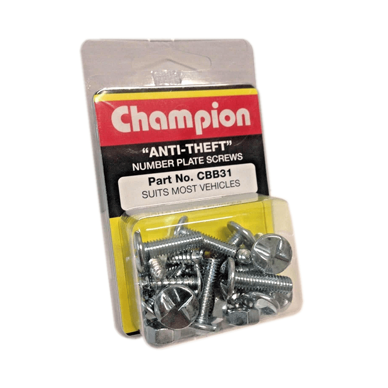 Champion Anti-Theft Number Plate Screws CBB31