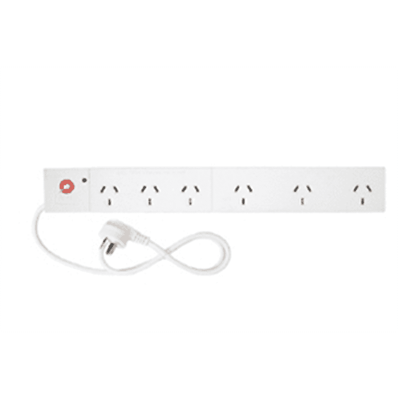 A powerboard with 6 outlets and surge protection