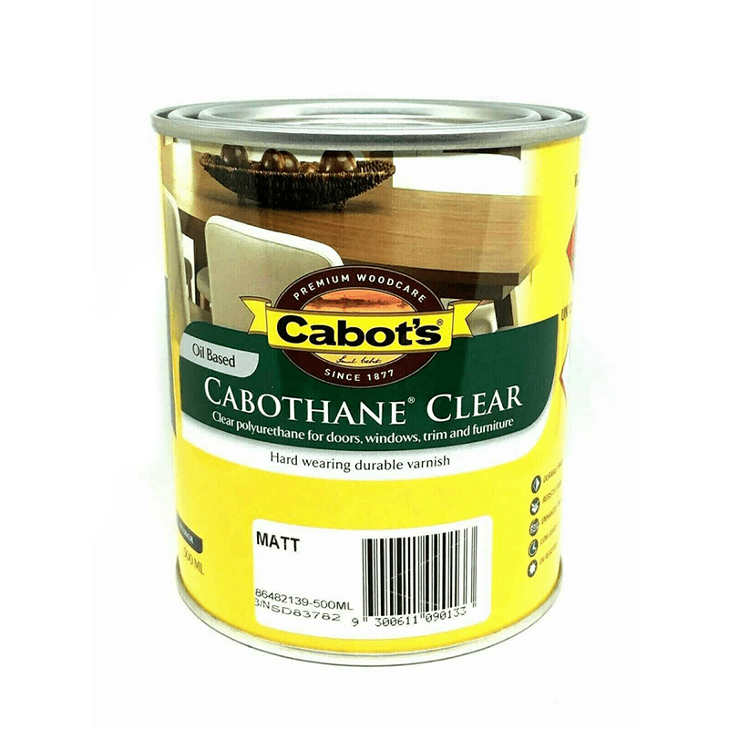 Polyurethane Varnish 250ml MATT Cabots CABOTHANE CLEAR Oil Based