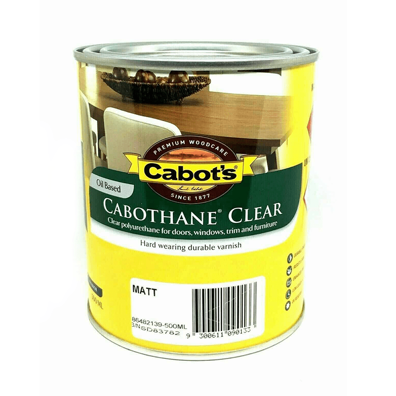 Polyurethane Varnish 500ml GLOSS Cabots CABOTHANE CLEAR Oil Based