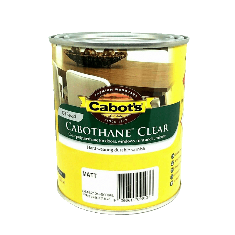 Polyurethane Varnish 500ml MATT Cabots CABOTHANE CLEAR Oil Based