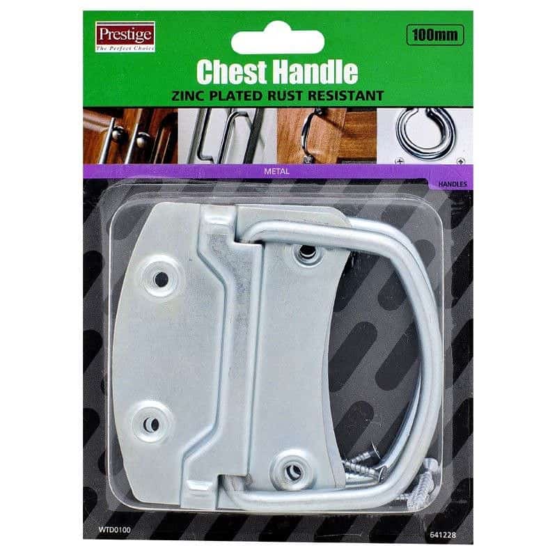 Prestige CHEST HANDLE 100mm Zinc Plated WTD0100 - 2 Pack