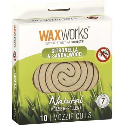 WaxWorks 10 Natural Mozzie Repellent Coils Citronella & Sandalwood