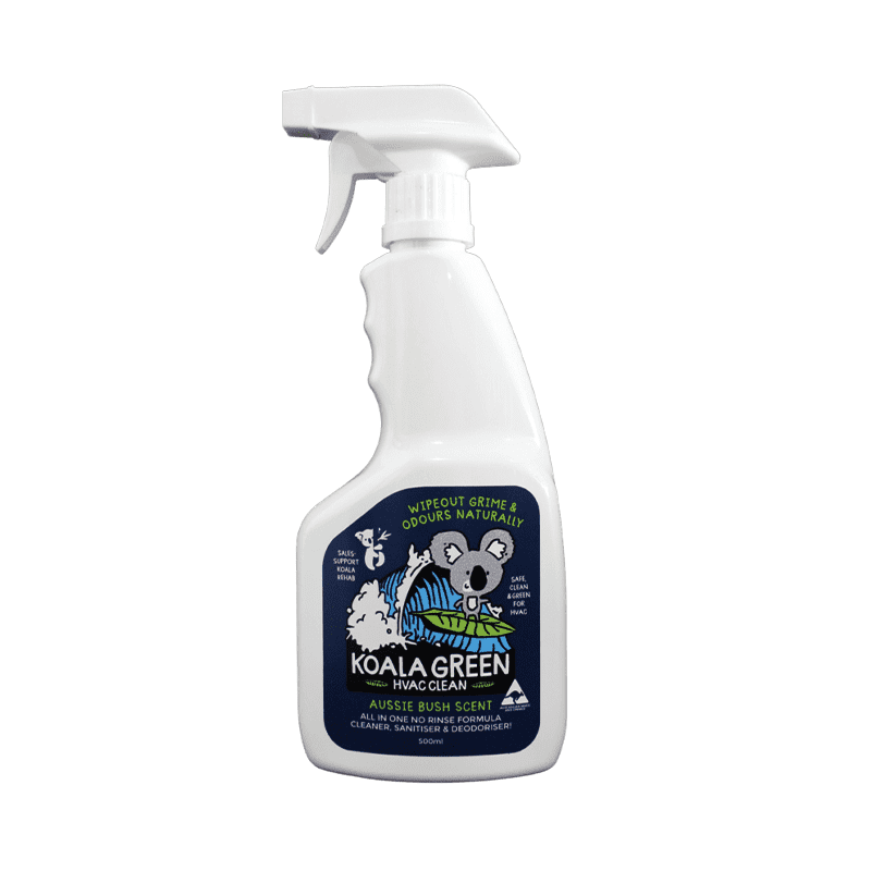 Spray cleaner sanitiser bottle Koala Green HVAC spray 500ml